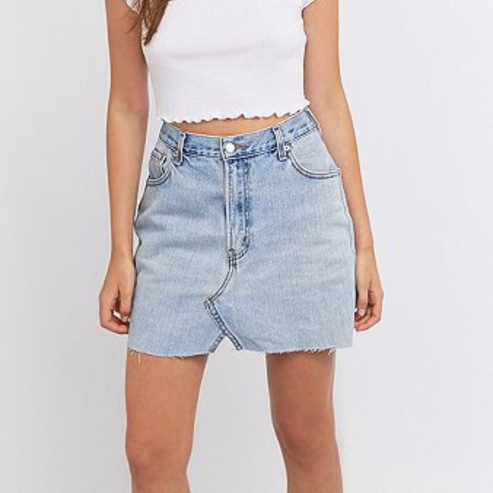 Urban Outfitters Light Wash Denim Mini Skirt